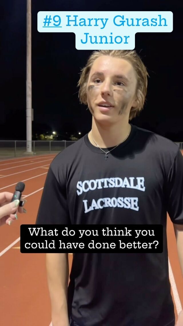 Sad 10-9 loss tonight against Corona. We got to talk to number 9, @harrygurashh to get his thoughts on the game! #lacrosse #scottsdalelacrosse
