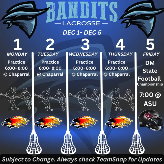 This week! Go Bandits!