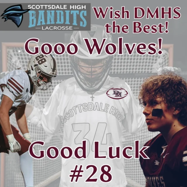 The Bandits are cheering for DM to bring home the 5A championship tonight and one of our own will be in the battle @kempercarroll Go Wolves!